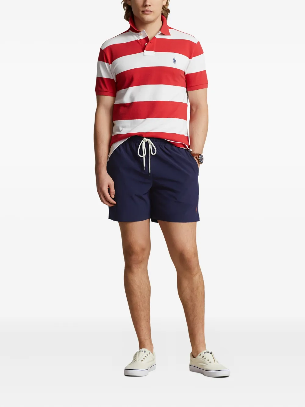 Polo Ralph Lauren Embroidered Swim Shorts In Blue