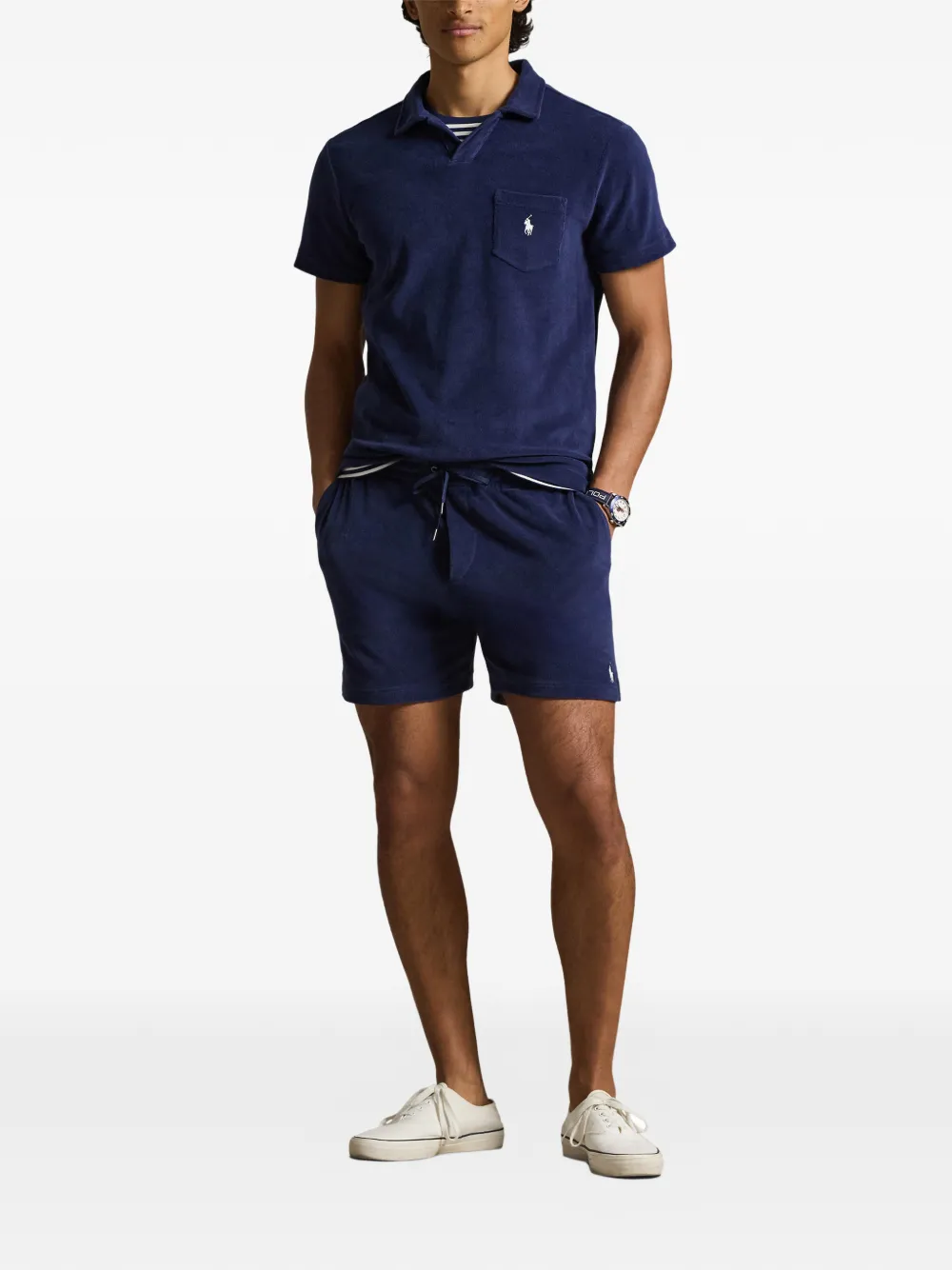 Polo Ralph Lauren Zwembroek met trekkoord en opgestikte zak Blauw