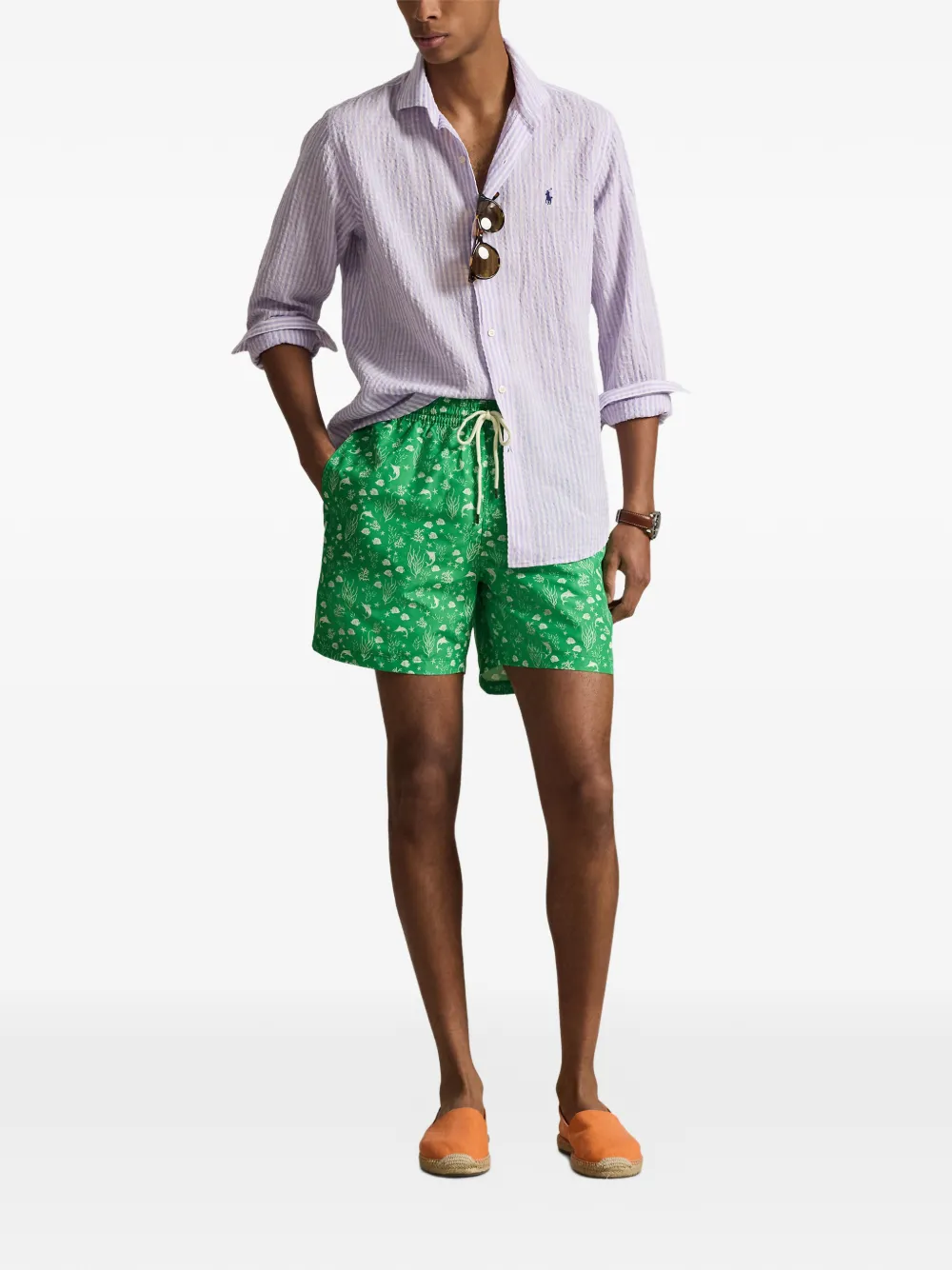 Polo Ralph Lauren Traveller zwembroek met print Groen
