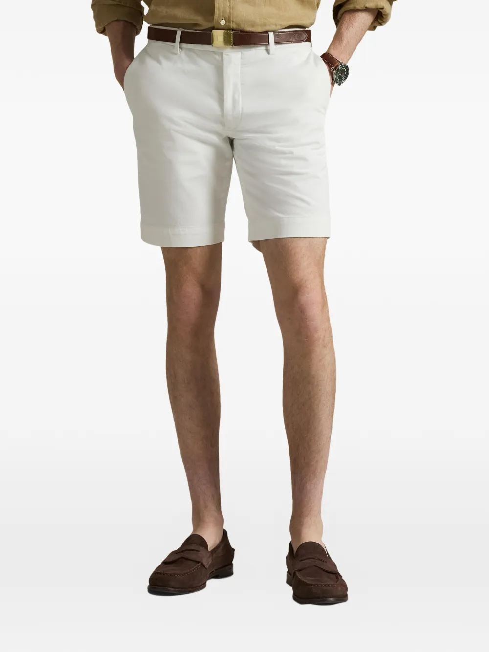 Polo Ralph Lauren Shorts met riemlussen Beige