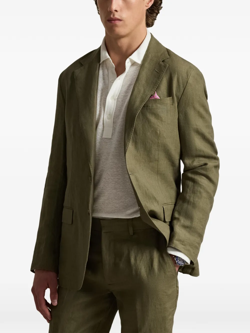 Polo Ralph Lauren Linnen blazer Groen