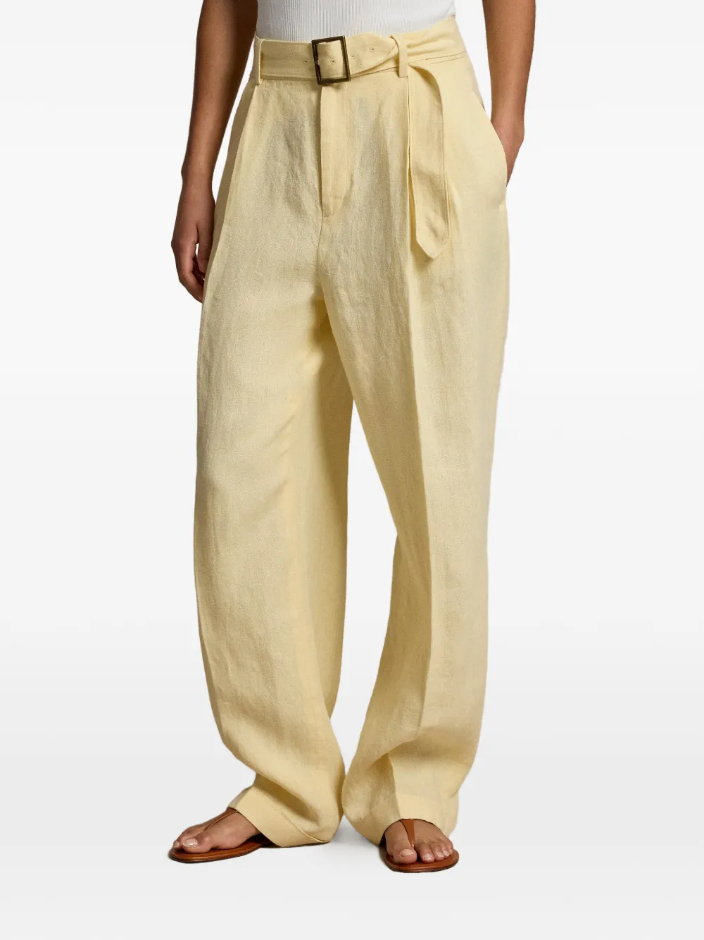 Polo Ralph Lauren Broek met ceintuur Geel