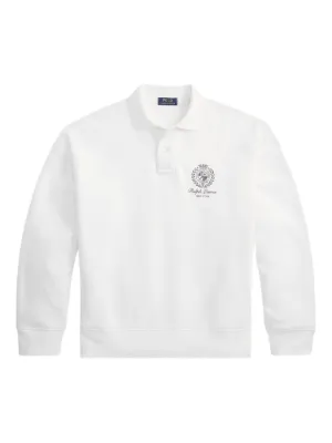 Polo Ralph Lauren quarter-zip logo-embroidered Polo Shirt | White