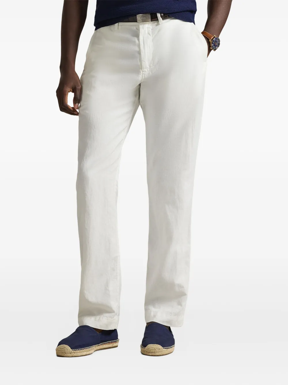 Polo Ralph Lauren Bedford Embroidered Chino Trousers | White