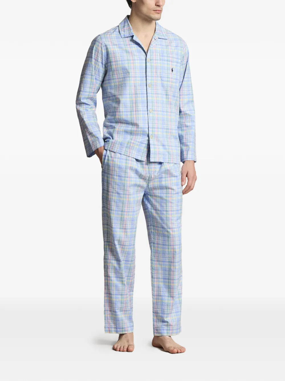 Polo Ralph Lauren Geruite katoenen pyjama Blauw