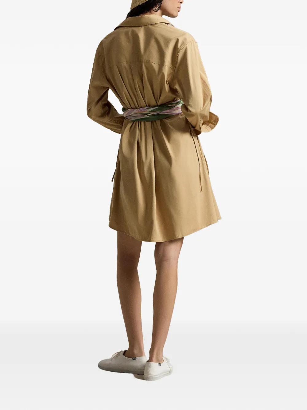 Polo Ralph Lauren Blousejurk met katoenen trekkoord Beige