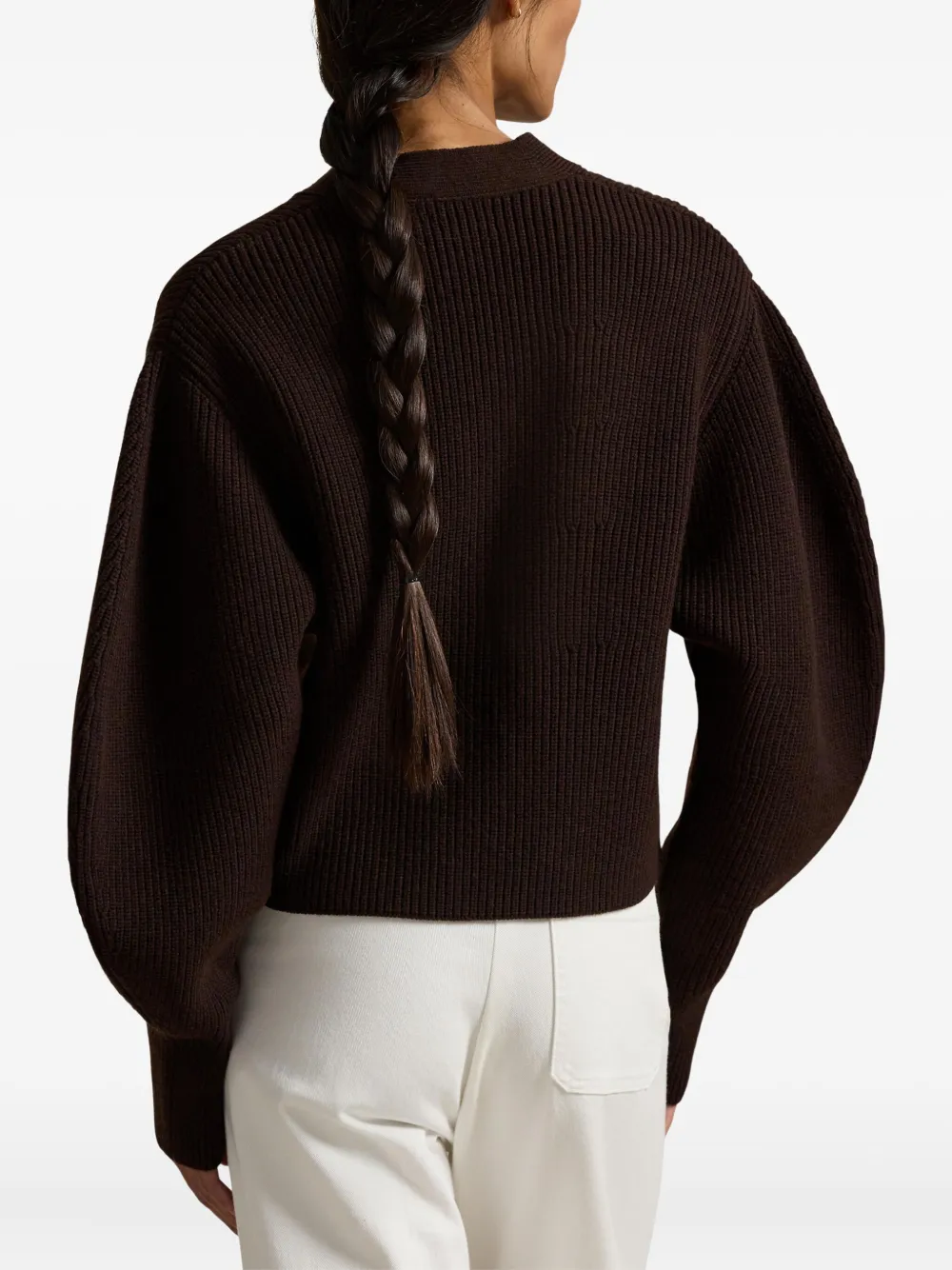 Polo Ralph Lauren Gerippter Cardigan Mit V-ausschnitt In Brown
