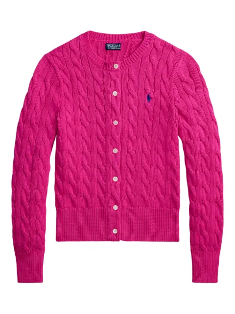 Polo Ralph Lauren cardigan en maille torsadée à col rond