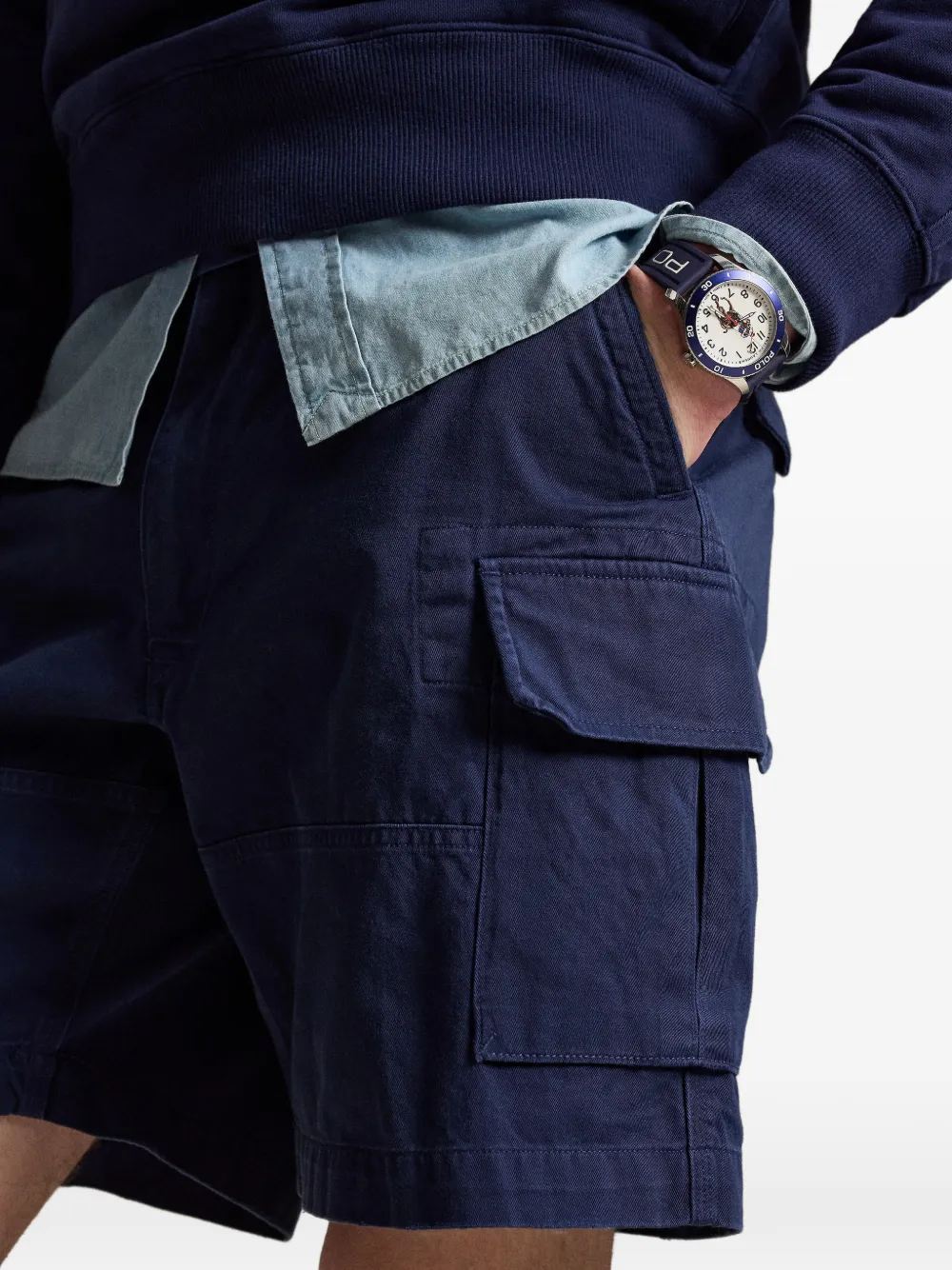 Polo Ralph Lauren Twill shorts met cargo zakken Blauw