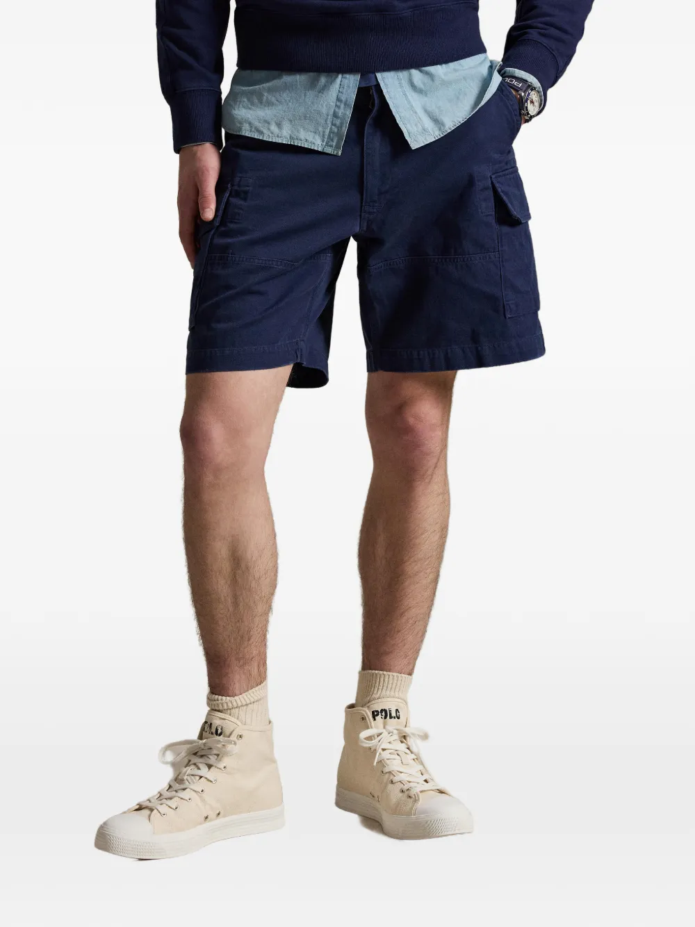 Polo Ralph Lauren Twill shorts met cargo zakken Blauw