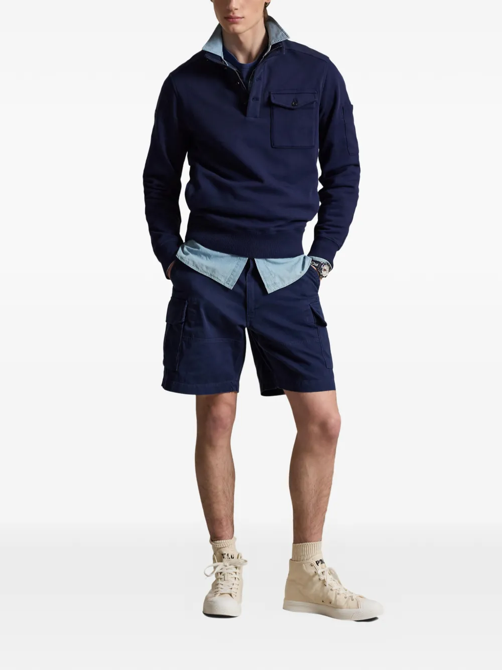 Polo Ralph Lauren Twill shorts met cargo zakken Blauw