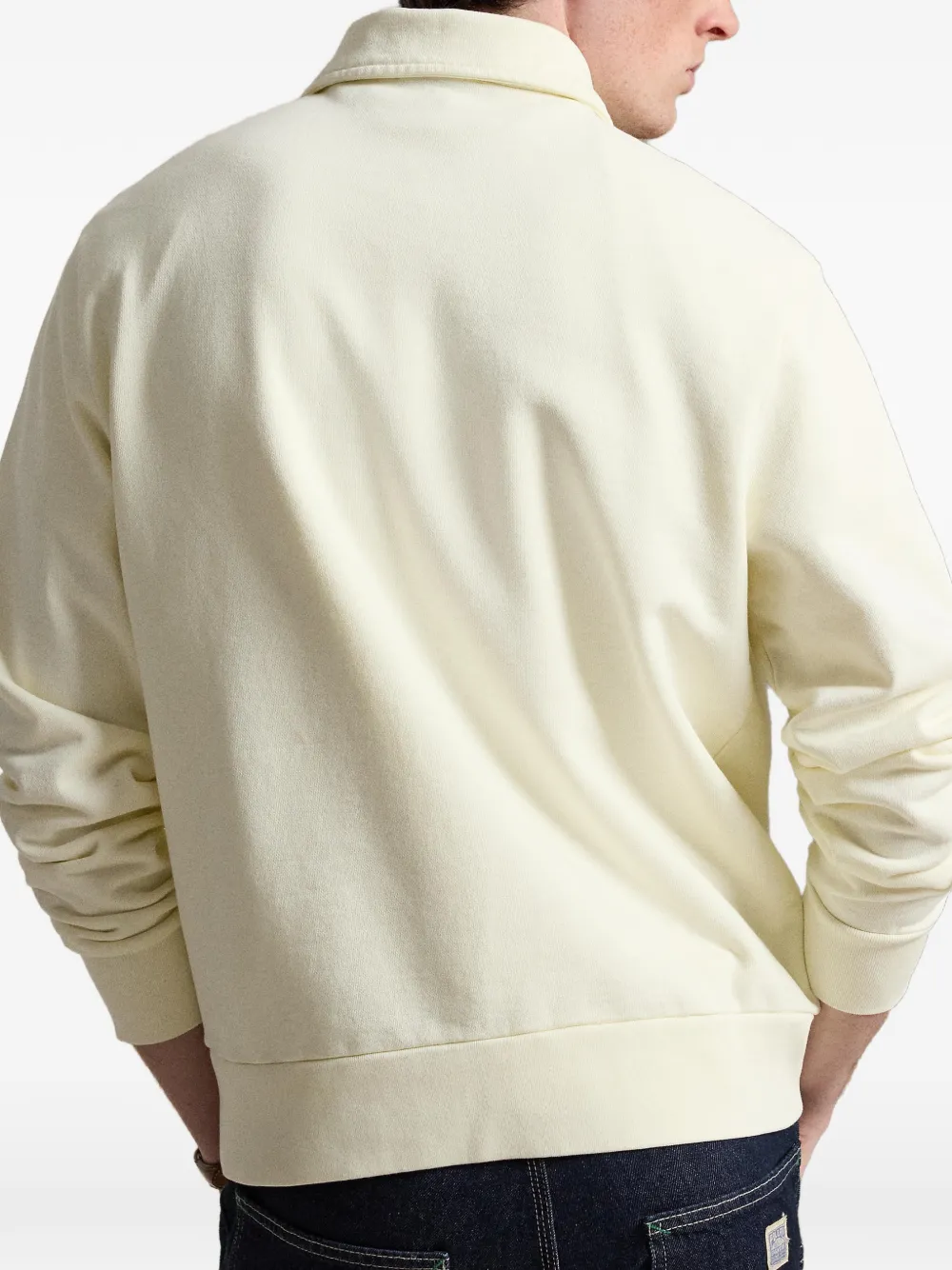 Polo Ralph Lauren Poloshirt met geborduurd logo en rits Wit