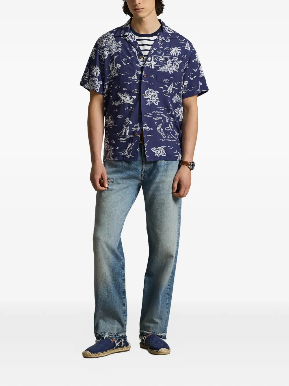 Polo Ralph Lauren Overhemd met grafische print Blauw