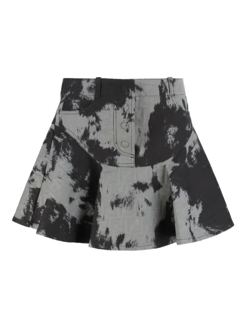 FENDI five-pocket jacquard mini skirt