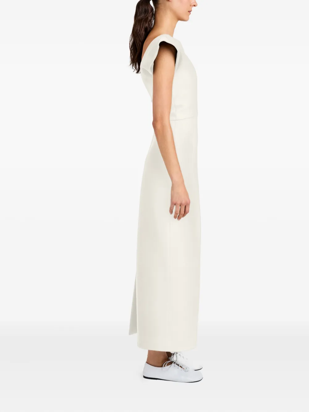 Proenza Schouler Mariam midi-jurk met V-hals Wit