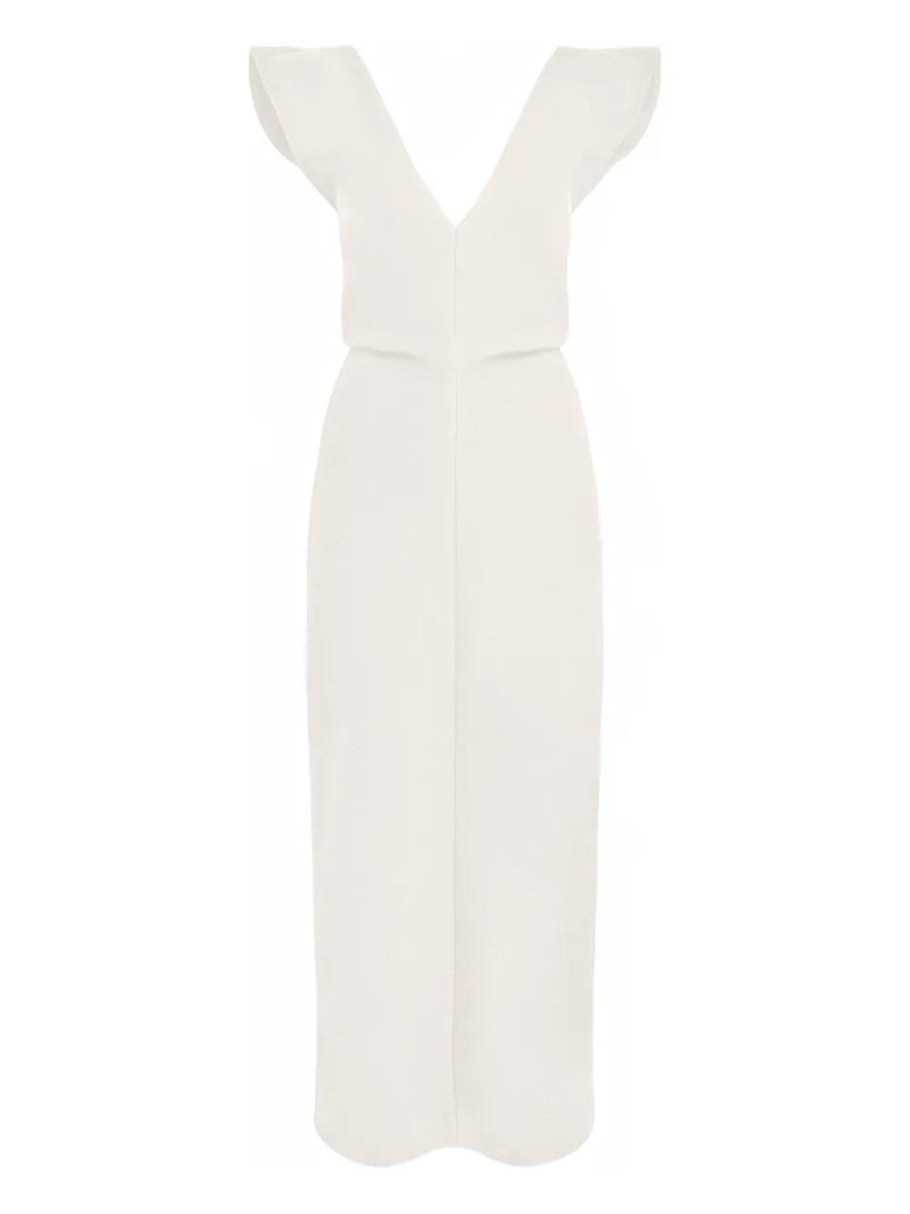 Proenza Schouler Mariam V-neck midi dress - ホワイト