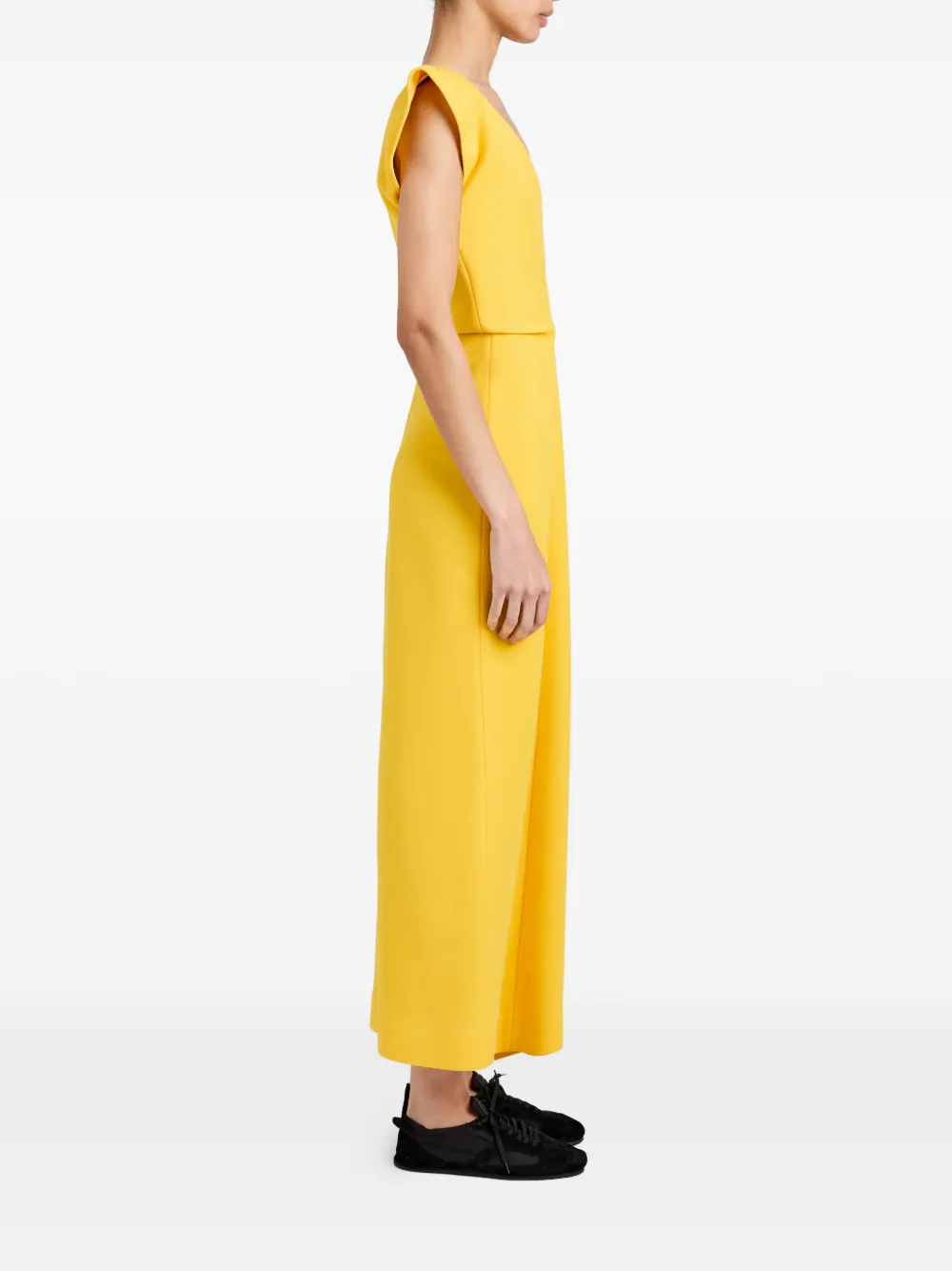 Proenza Schouler Mariam midi-jurk met V-hals Geel