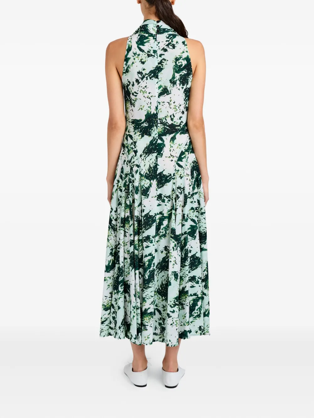 Proenza Schouler Adelide midi-jurk met print Groen