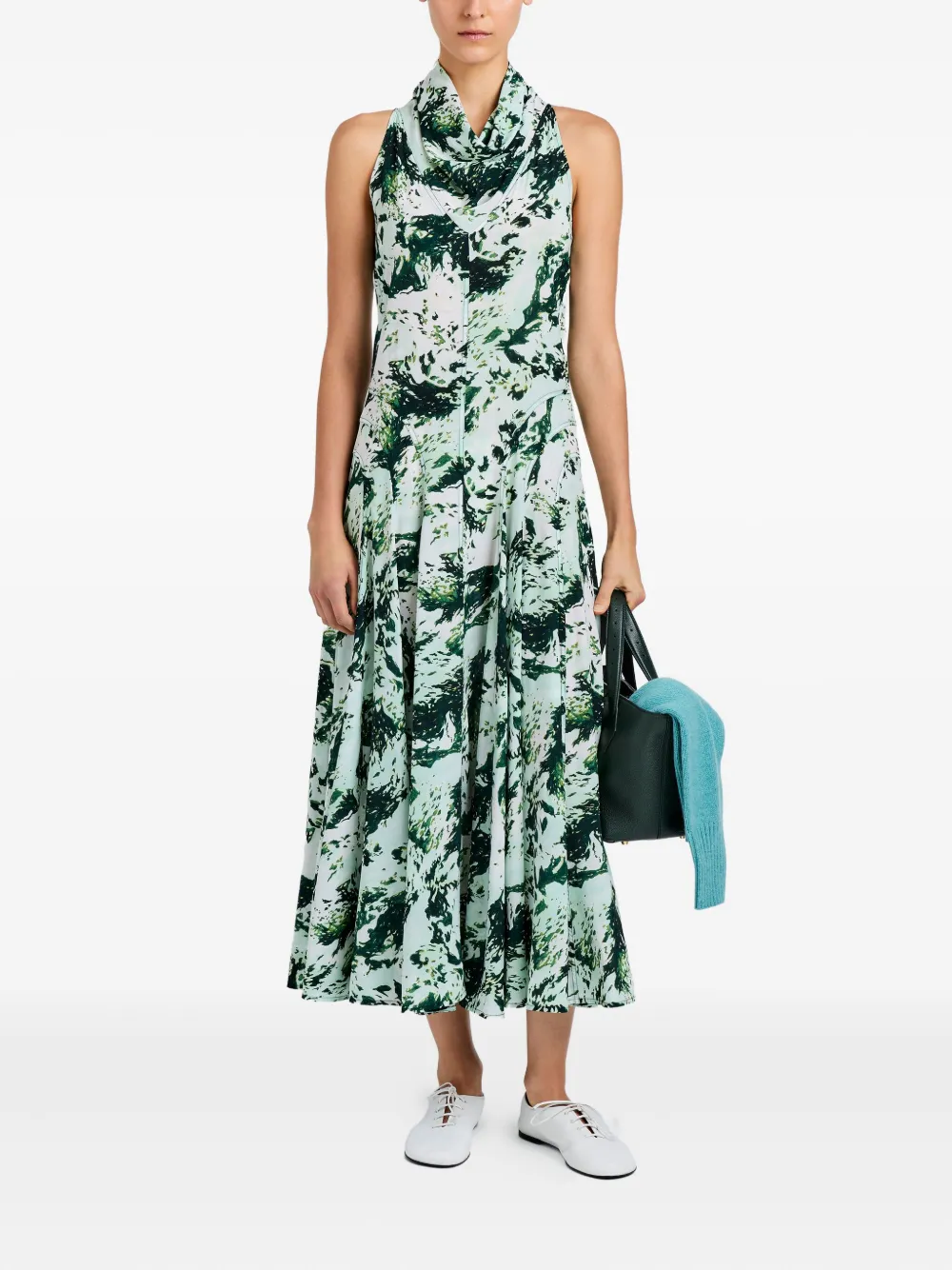 Proenza Schouler Adelide printed midi dress - Groen