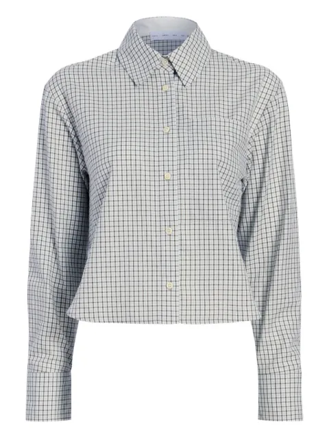 Proenza Schouler White Label Olive check shirt