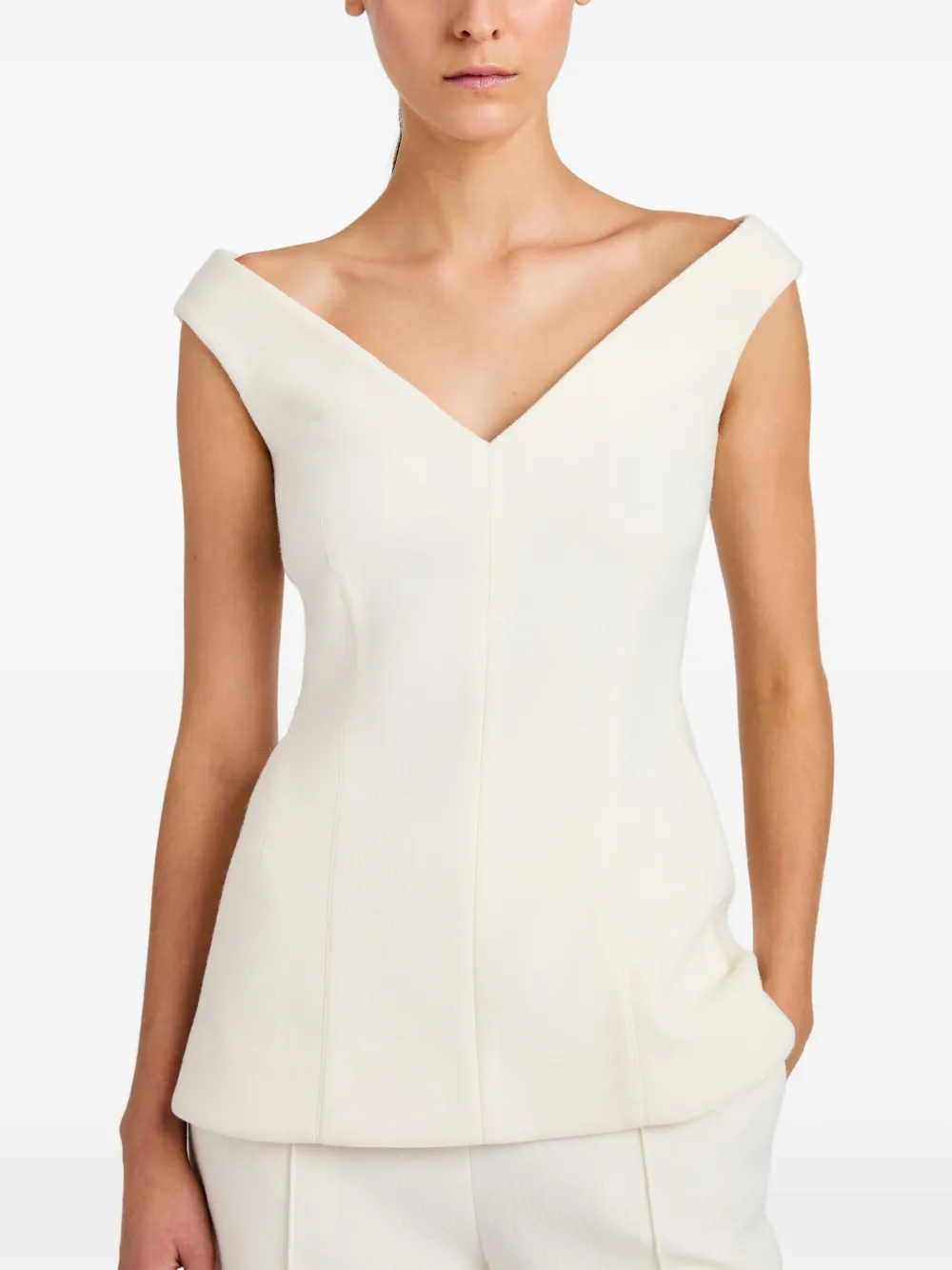 Proenza Schouler Mariam top met V-hals Wit