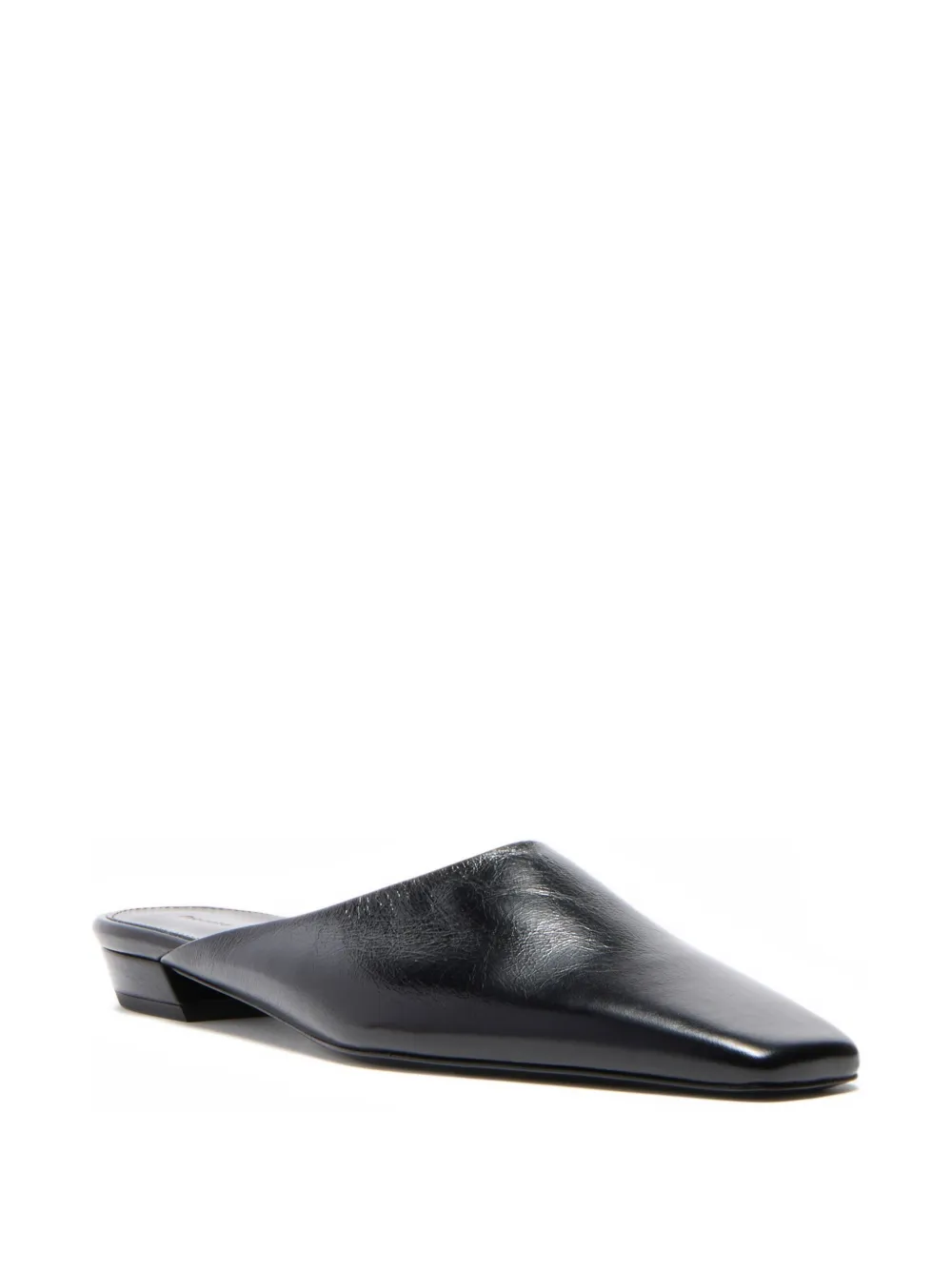 Proenza Schouler Trap leren slippers - Zwart