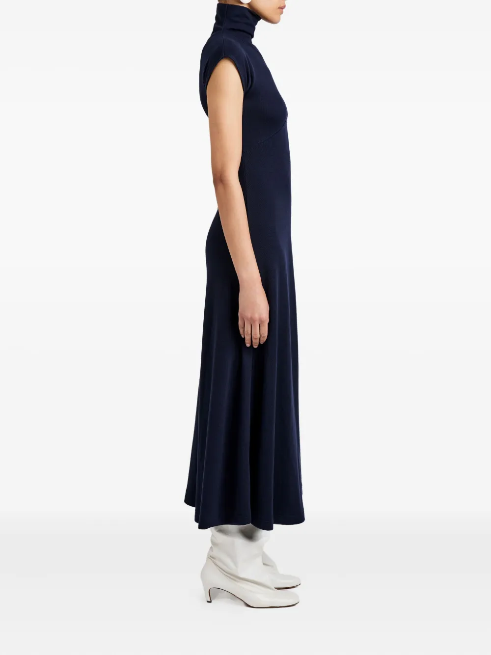 Proenza Schouler White Label Brea geribbelde jurk met geborsteld effect Blauw