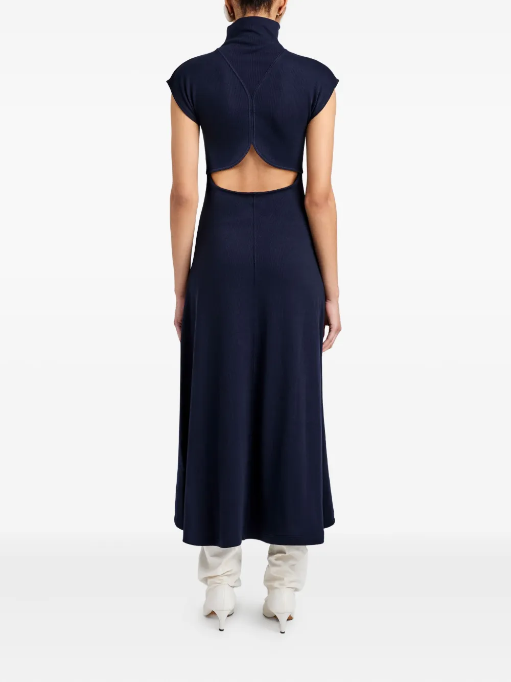 Proenza Schouler White Label Brea geribbelde jurk met geborsteld effect Blauw