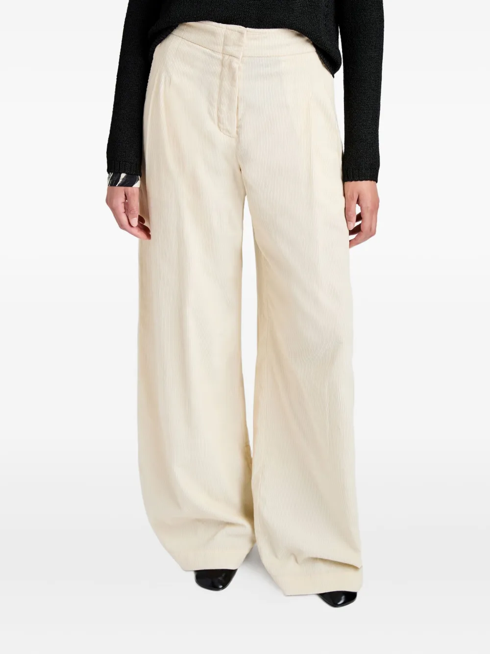 Proenza Schouler White Label Aria Corduroy Trousers In Neutral
