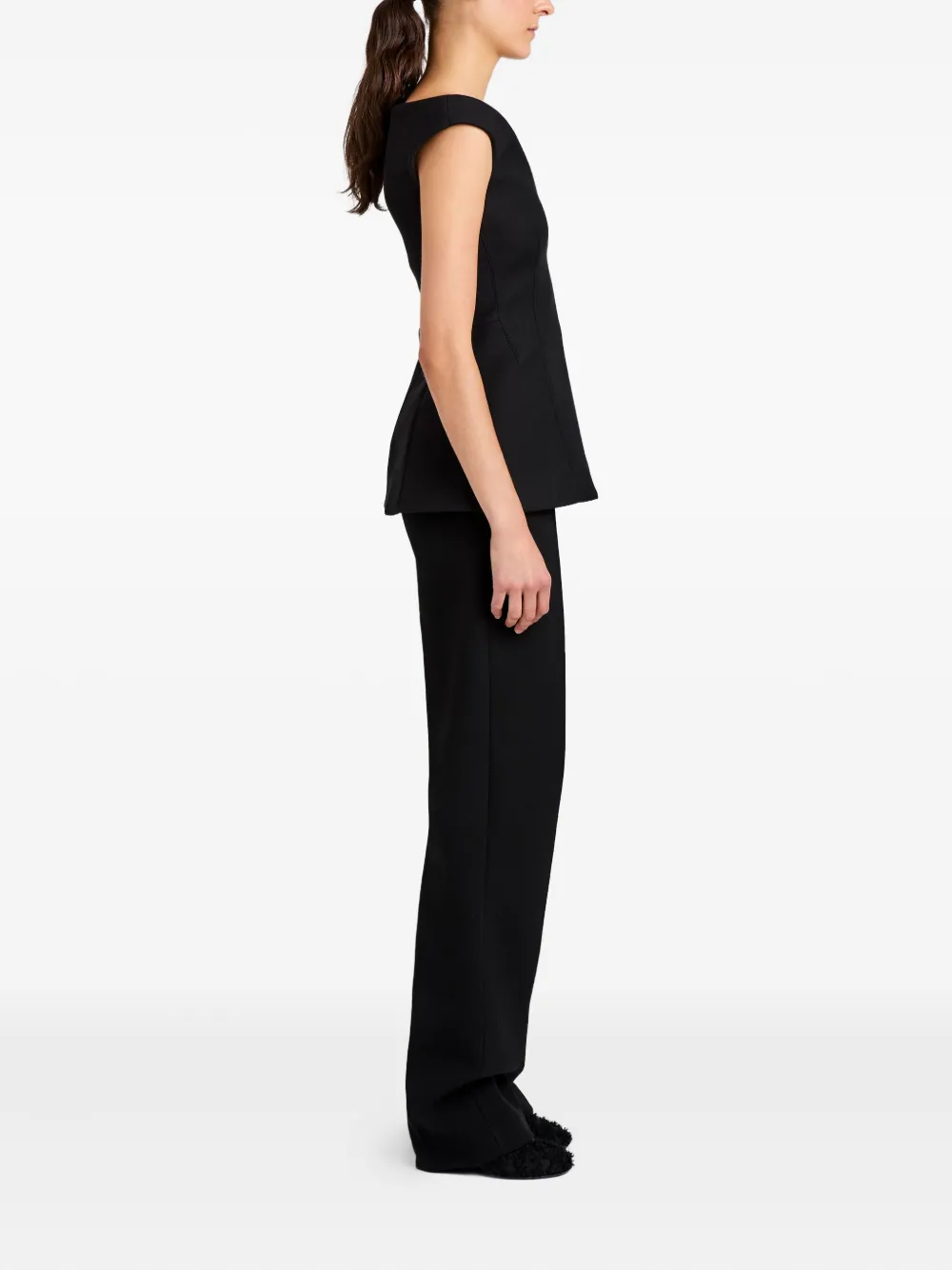 Proenza Schouler Mariam top met V-hals Zwart