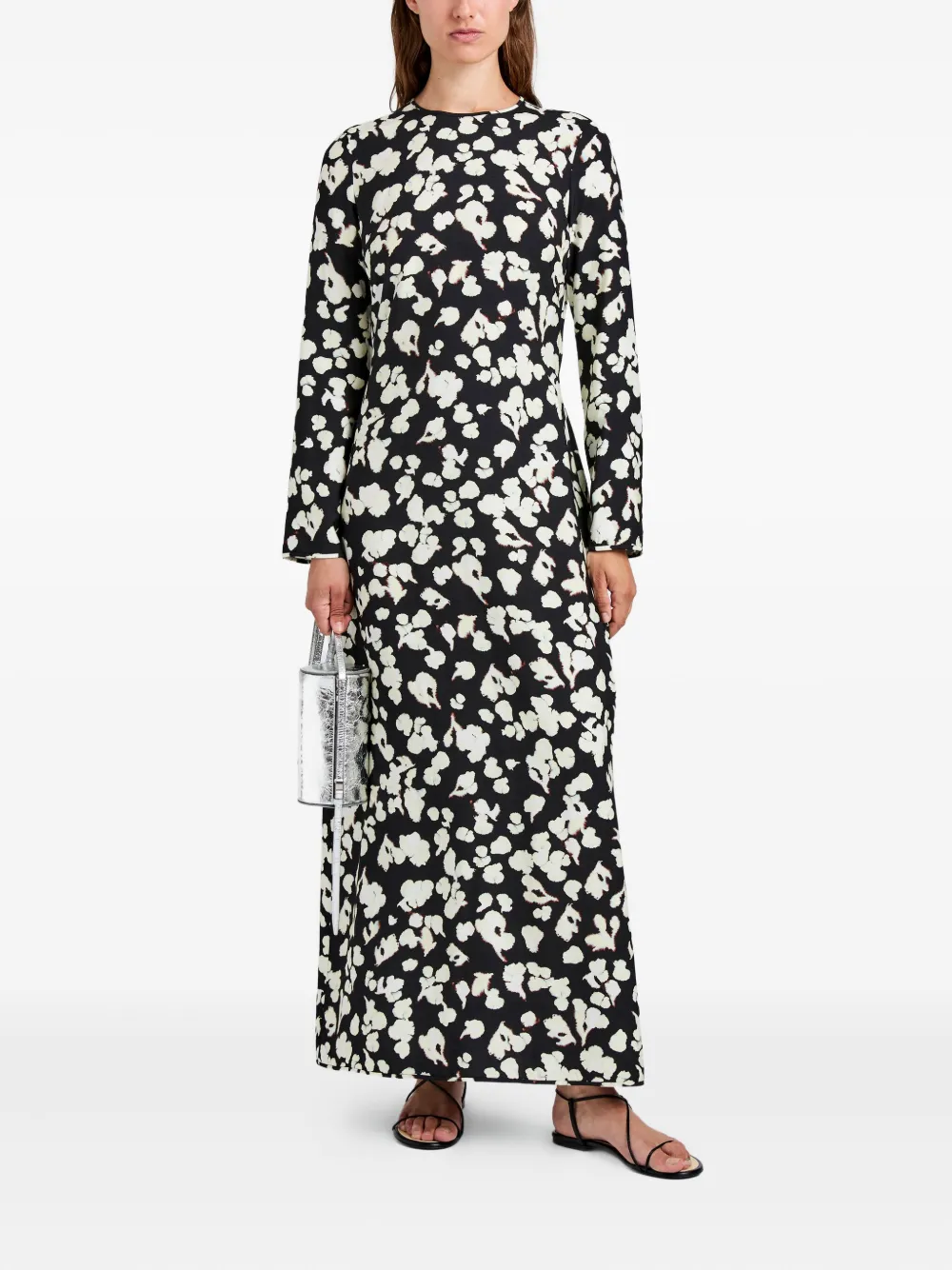 Proenza Schouler White Label Waverly floral dress - Zwart