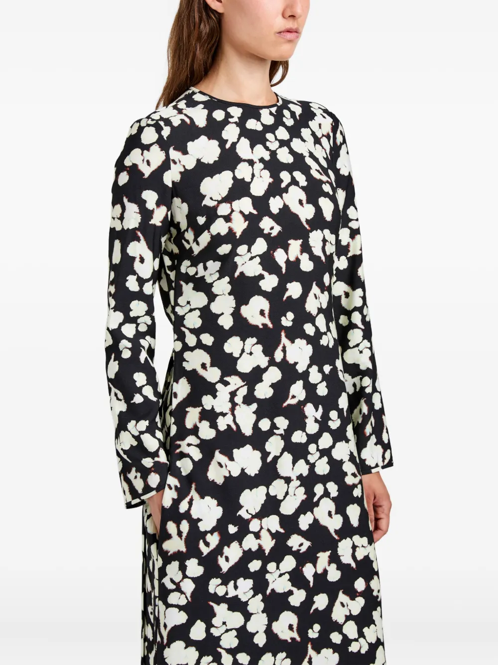 Proenza Schouler White Label Waverly jurk met bloemenprint Zwart