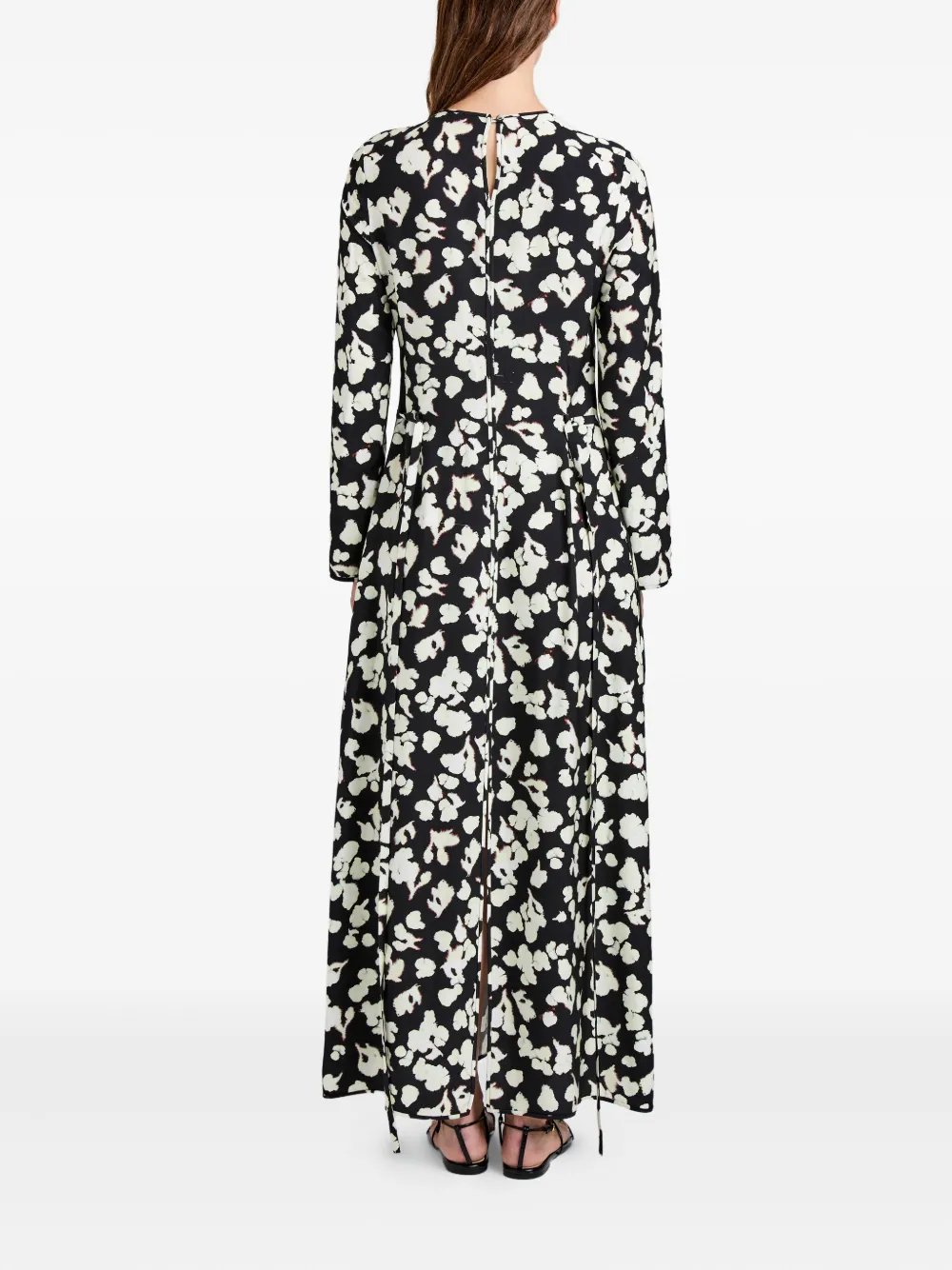 Proenza Schouler White Label Waverly jurk met bloemenprint Zwart