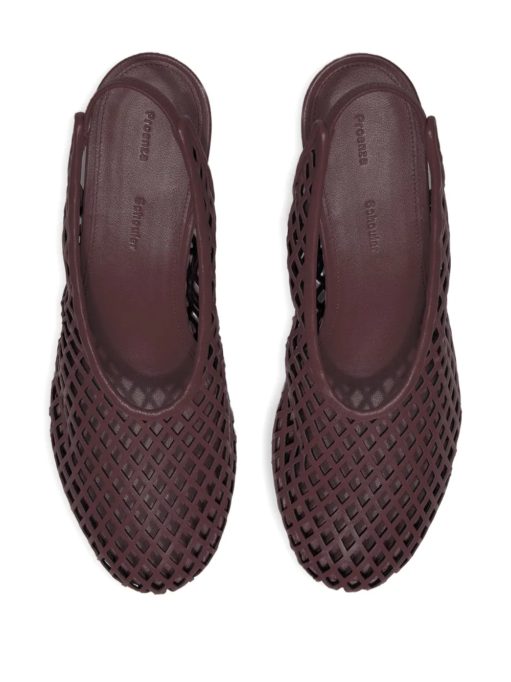 Proenza Schouler Tee slingback pumps met geperforeerde details Bruin