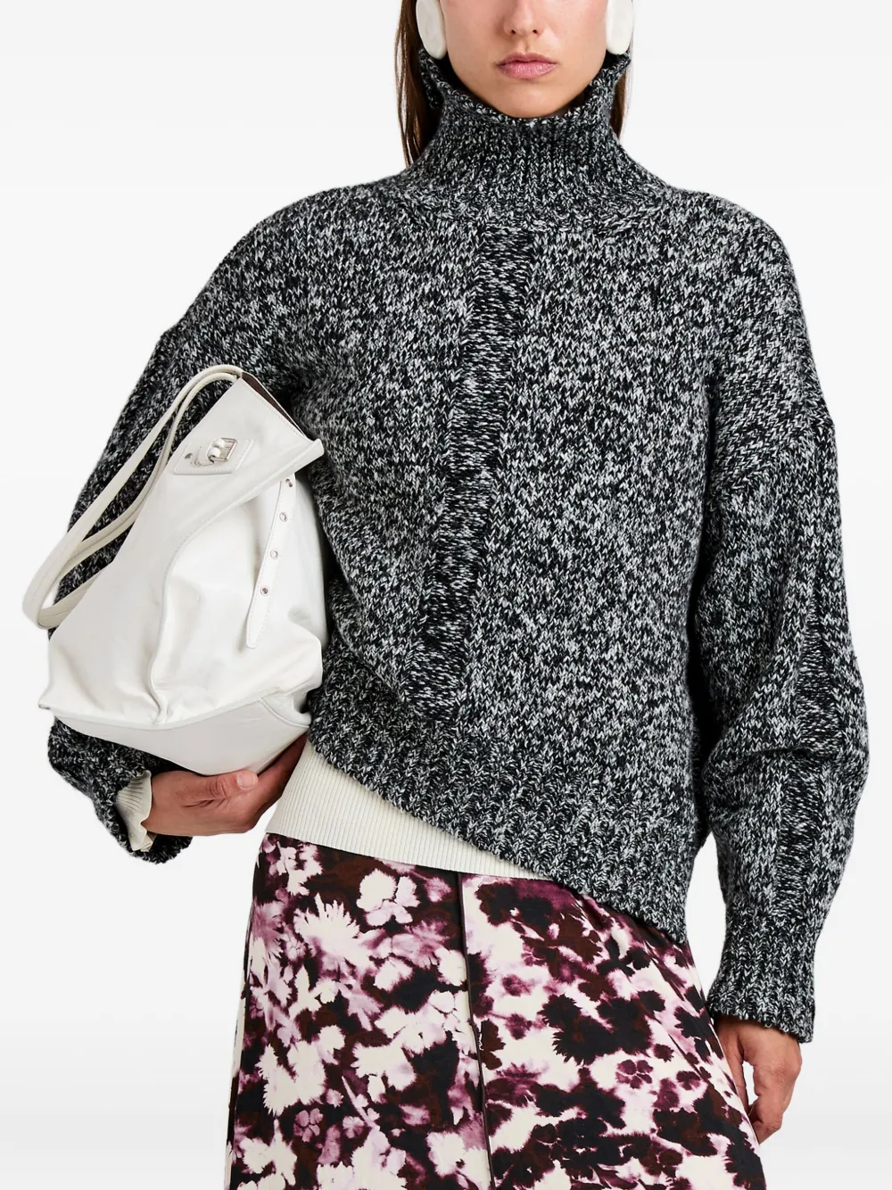 Proenza Schouler White Label Sol Turtleneck Sweater In Gray