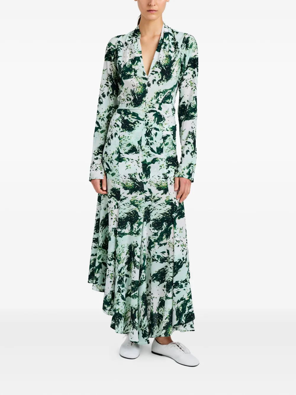 Proenza Schouler Joelle printed midi skirt - Groen