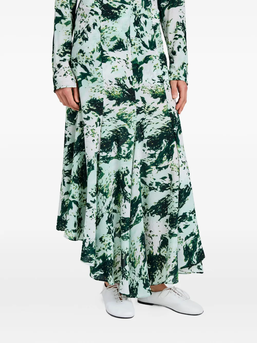 Proenza Schouler Joelle midi-rok met print Groen
