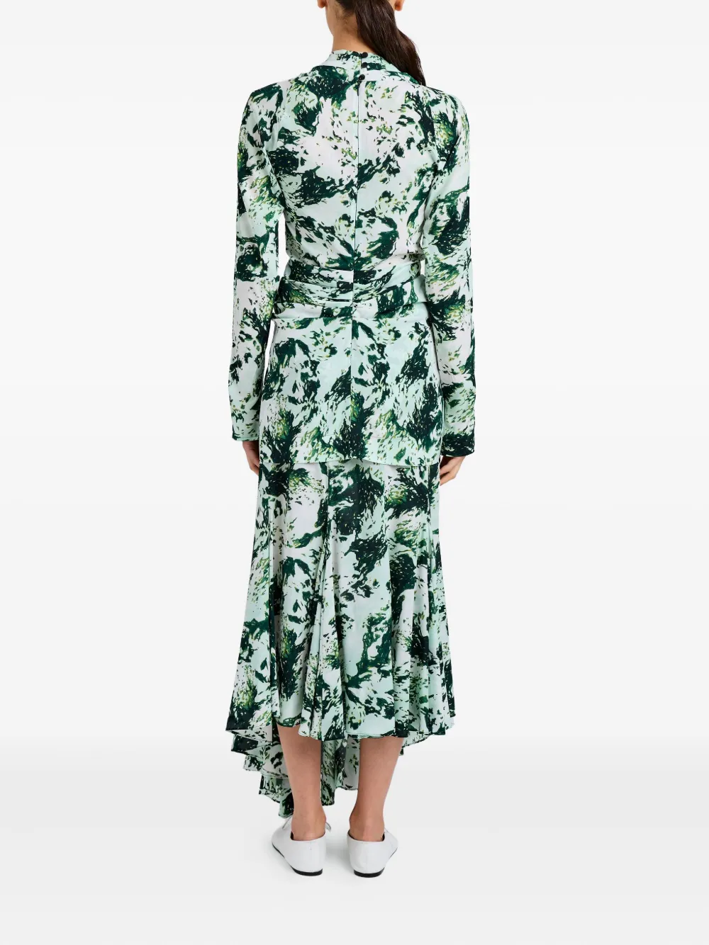 Proenza Schouler Joelle midi-rok met print Groen