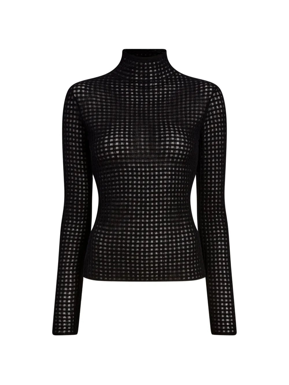 Proenza Schouler White Label Zella check merino top - Nero