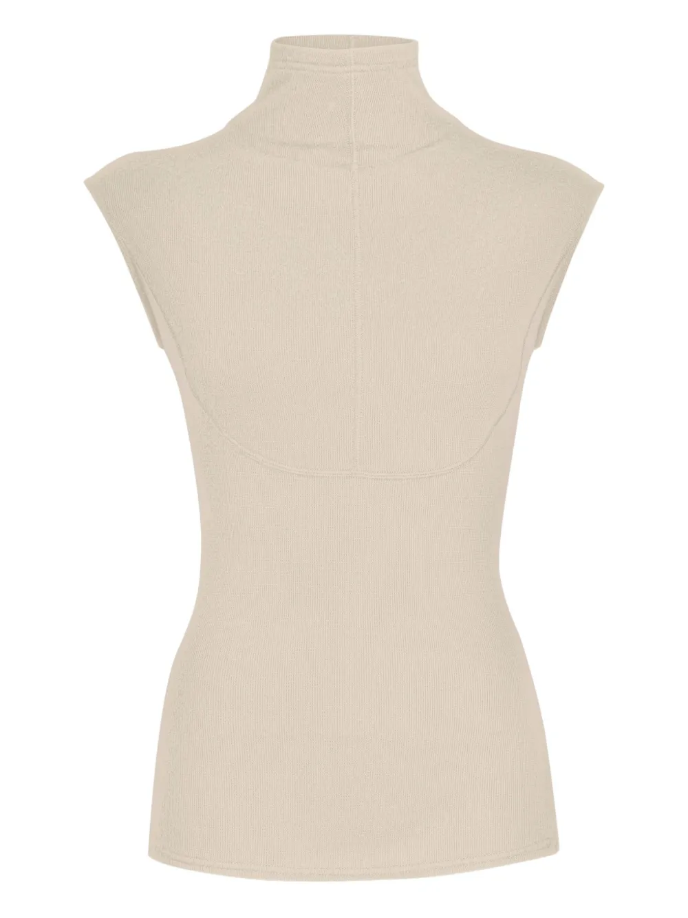 Proenza Schouler White Label Zane Brushed Rib Top In Neutral