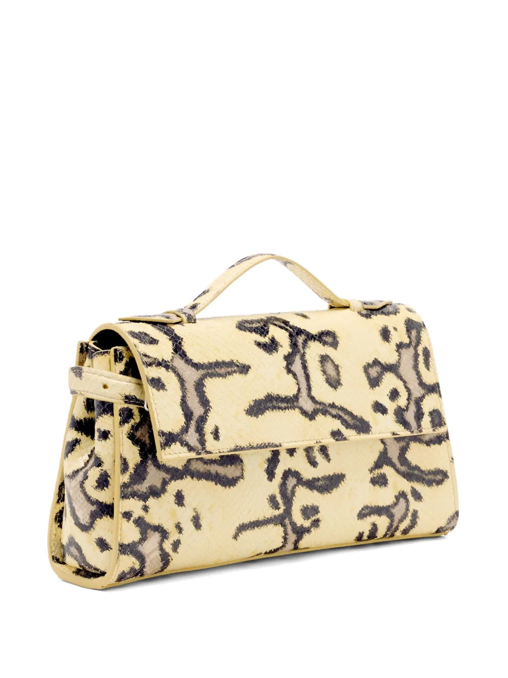 Proenza Schouler Tate Python-print Clutch Bag In Neutral