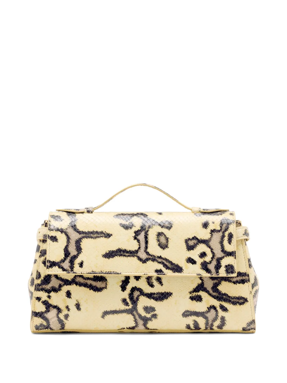 Proenza Schouler Tate Python-print Clutch Bag In Neutral