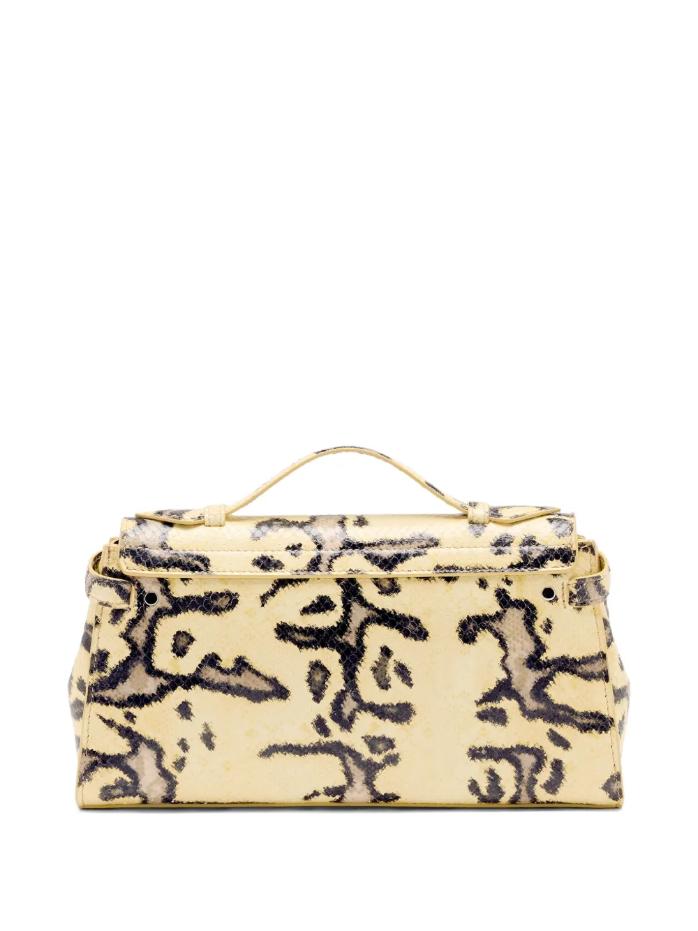 Proenza Schouler Tate Python-print Clutch Bag In Neutral