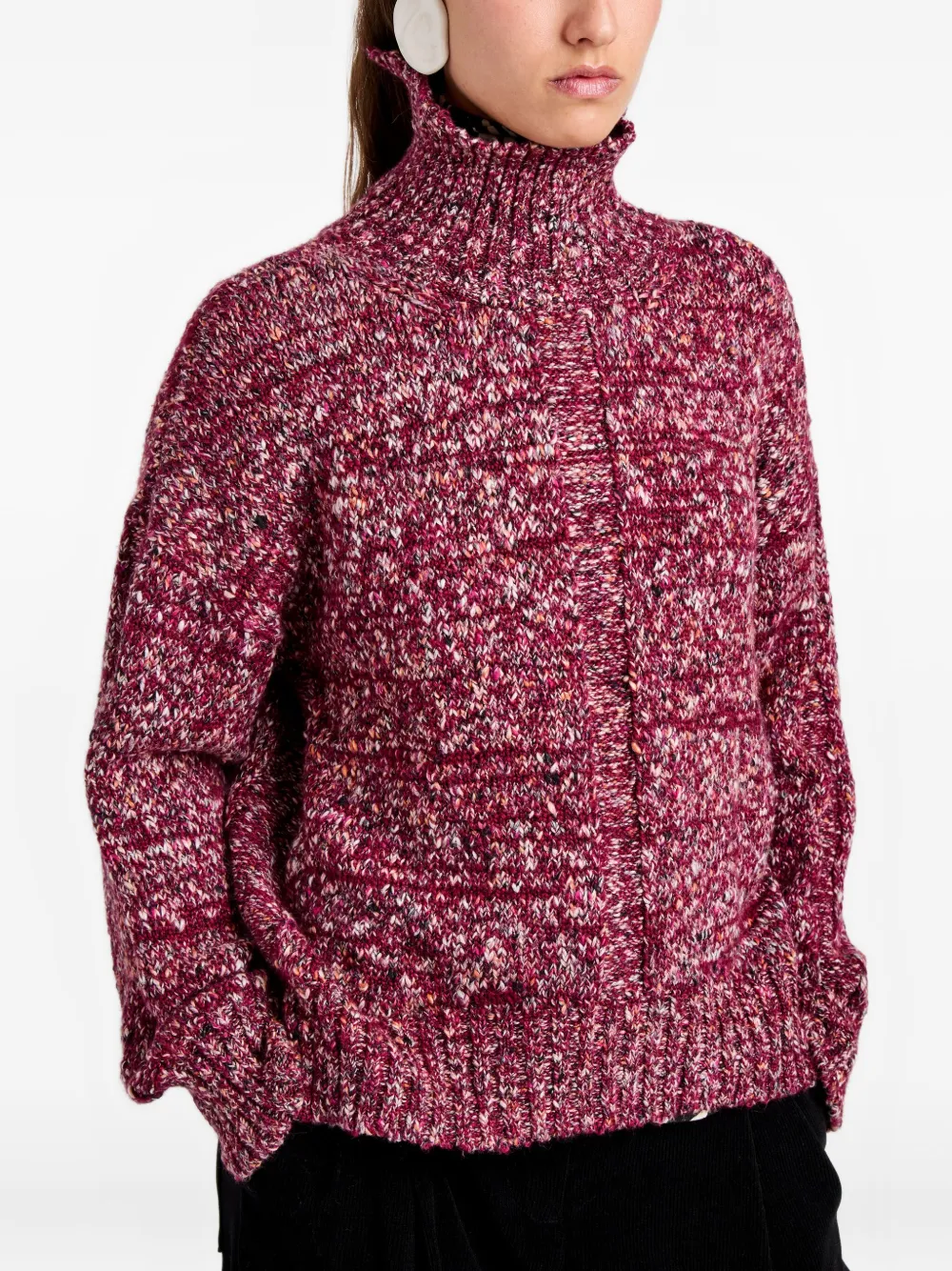 Proenza Schouler White Label Sol Melange trui van alpacawol Rood