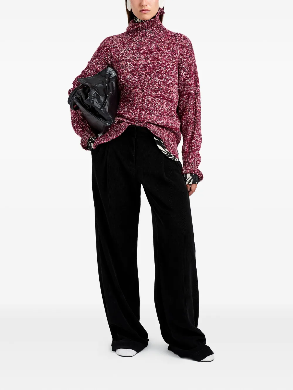 Proenza Schouler White Label Sol Melange trui van alpacawol Rood