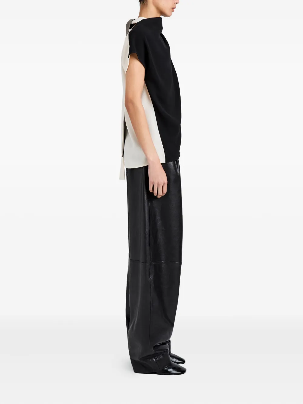Proenza Schouler Elsa drape-detail blouse - Zwart