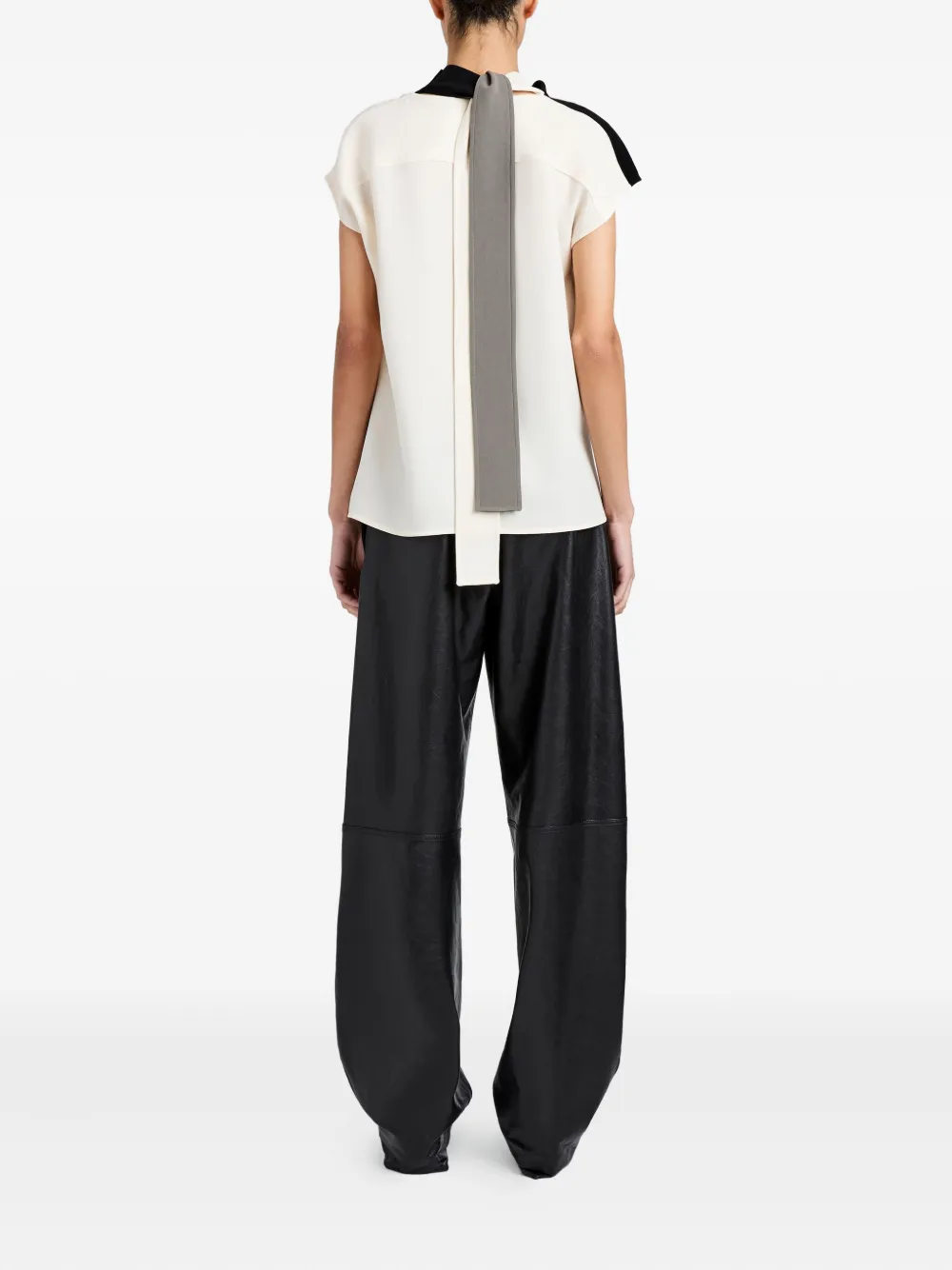 Proenza Schouler Elsa blouse met gedrapeerd detail Zwart