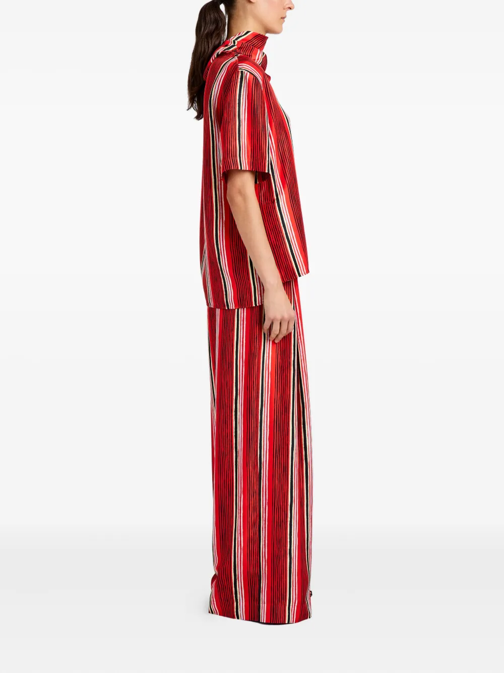 Proenza Schouler Amira broek met print Rood