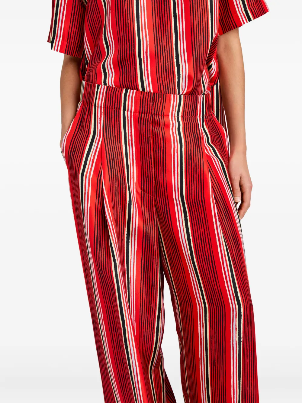 Proenza Schouler Amira broek met print Rood