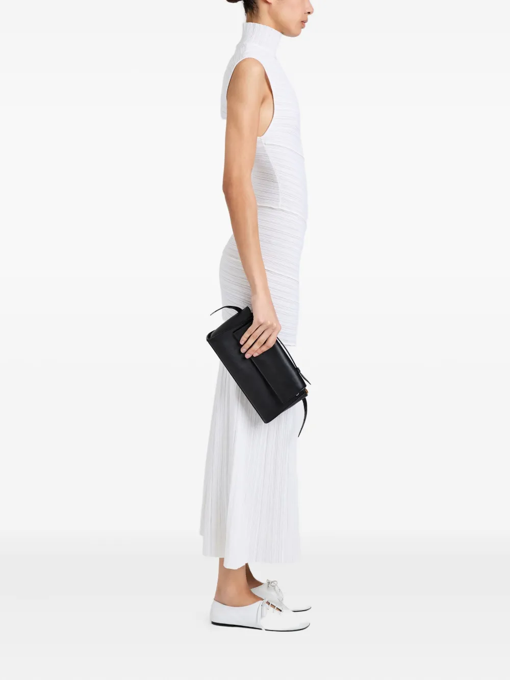 Proenza Schouler Tate Leather Clutch Bag In Black